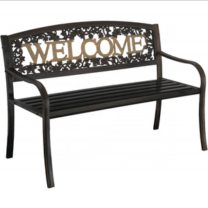 2022 hot sale high quality modern and elegant metal iron bench for outdoor garden furniture