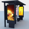 Smart outdoor city furniture bus station with solar panels modern high quality solar power bus stop shelter