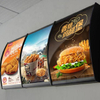 China factory high quality hanging lcd menu board advertising display indoor light box