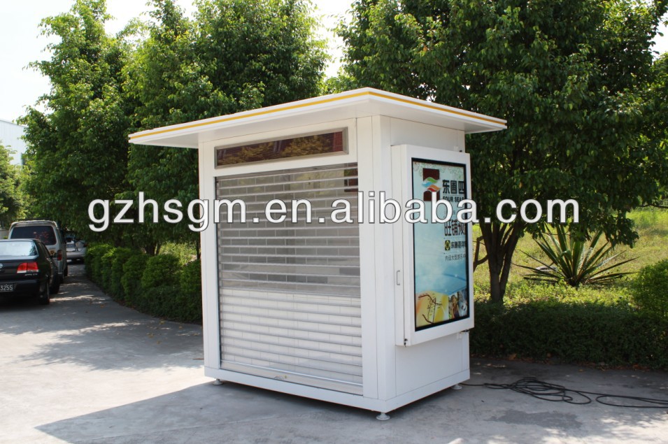 high quality prefab outdoor waterproof street metal retail kiosk