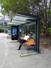 Solar powered bus shelter with led advertising light box bus station with bench