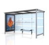 smart bus stop shelter with outdoor advertising LED display screen