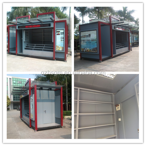 street shop knock-down design modular structure coffee kiosk