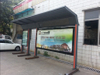 Smart bus stop shelter Outdoor advertising LED display screen bus waiting shed Urban furniture City street furniture manufacture