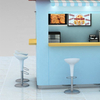 High quality metal street kiosk modern outdoor furniture fast food and coffee kiosk