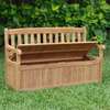 Wooden chair seat custom made garden bench storage high quality outdoor storage bench for park/garden/patio