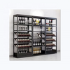 Supermarket equipments showcase goods display rack metal wine rack