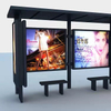 Smart outdoor city furniture bus station with solar panels modern high quality solar power bus stop shelter
