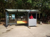 Solar powered bus shelter with led advertising light box bus station with bench