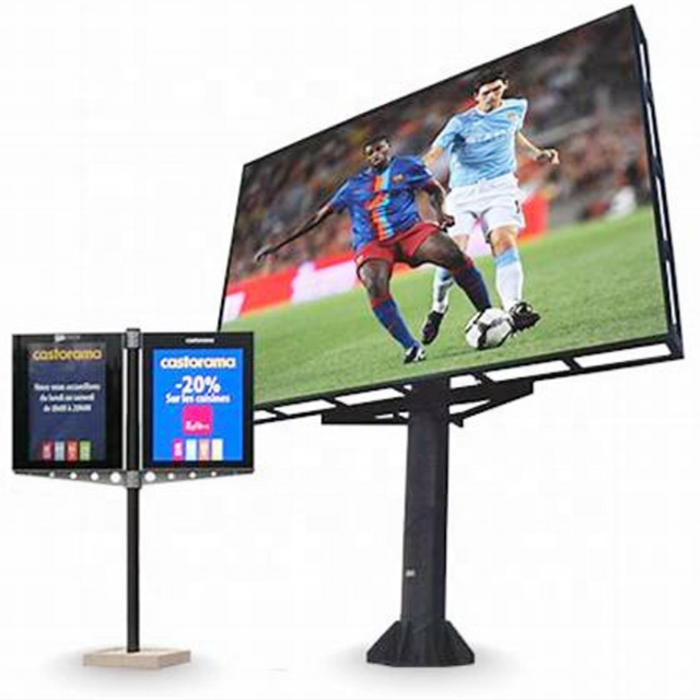 Advertising design led electric display screen outdoor advertising equipment double sides large billboard