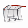 Outdoor urban furniture simple style steel structure bus stop shelter modern bus station