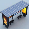 Smart outdoor city furniture bus station with solar panels modern high quality solar power bus stop shelter