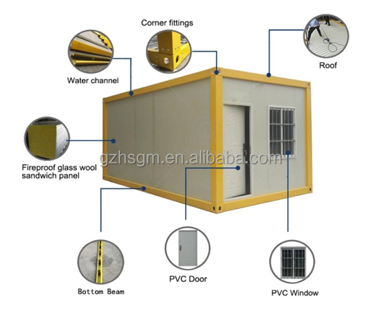 Factory Prices Container House Quickly Assembled Modular Double Bedroom Prefab House Custom Made Temporary isolation house