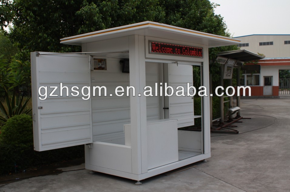 high quality prefab outdoor waterproof street metal retail kiosk