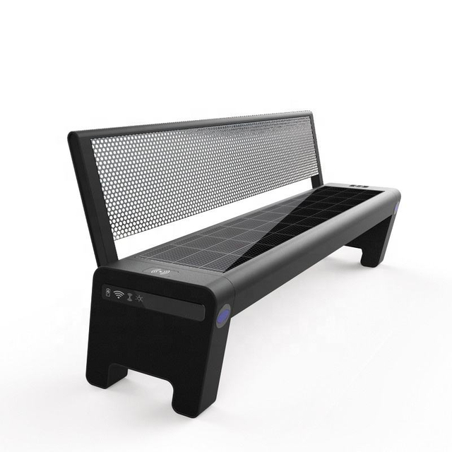 Stadium seat outdoor urban furniture smart solar chair with a back multi-function bench