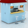 High quality metal street kiosk modern outdoor furniture fast food and coffee kiosk