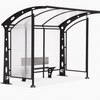 Outdoor urban furniture simple style steel structure bus stop shelter modern bus station