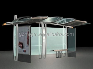 Street steel structure bus stop station tram stop shelter school bus waiting shed