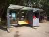 Solar powered bus shelter with led advertising light box bus station with bench