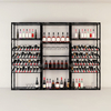 Supermarket equipments showcase goods display rack metal wine rack