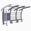 Outdoor urban furniture simple style steel structure bus stop shelter modern bus station