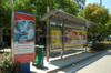 Stainless Steel Bus Stop Station with LED advertising panel