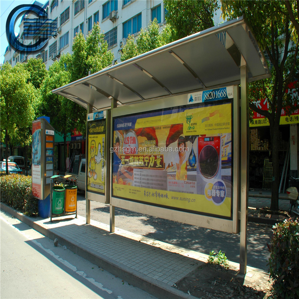 Outdoor Economic Stainless Steel Bus Stop Station