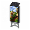 Outdoor advertising display led waterproof scrolling double sides solar power aluminum tempered glass light box outdoor