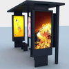 Smart outdoor city furniture bus station with solar panels modern high quality solar power bus stop shelter