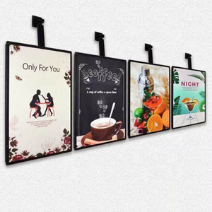 LED poster menu board fast dood menu display hanging slim led light box