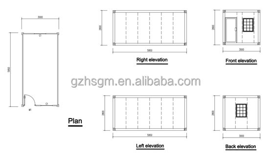 Factory Prices Container House Quickly Assembled Modular Double Bedroom Prefab House Custom Made Temporary isolation house