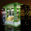 Street Metal Structure Grocery Kiosk