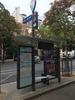 Smart bus stop shelter with bus time arrival system voice broadcasting outdoor street furniture manufacturer