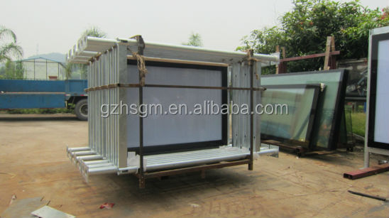 Stainless Steel Bus Stop Station with LED advertising panel