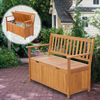 Wooden chair seat custom made garden bench storage high quality outdoor storage bench for park/garden/patio