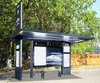 Bus Stop Shelter with Outdoor Advertising LED Display Screen