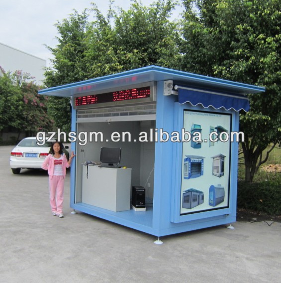 high quality prefab outdoor waterproof street metal retail kiosk