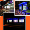 street furniture modular steel structure bus stop shelter with advertising panels