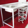 High quality countertop kitchen metal furniture with sink