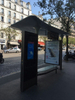 Smart bus stop shelter with bus time arrival system voice broadcasting outdoor street furniture manufacturer